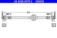 NEU - ATE 24.5228-0275.3 Bremsschlauch Passend FüR Fiat