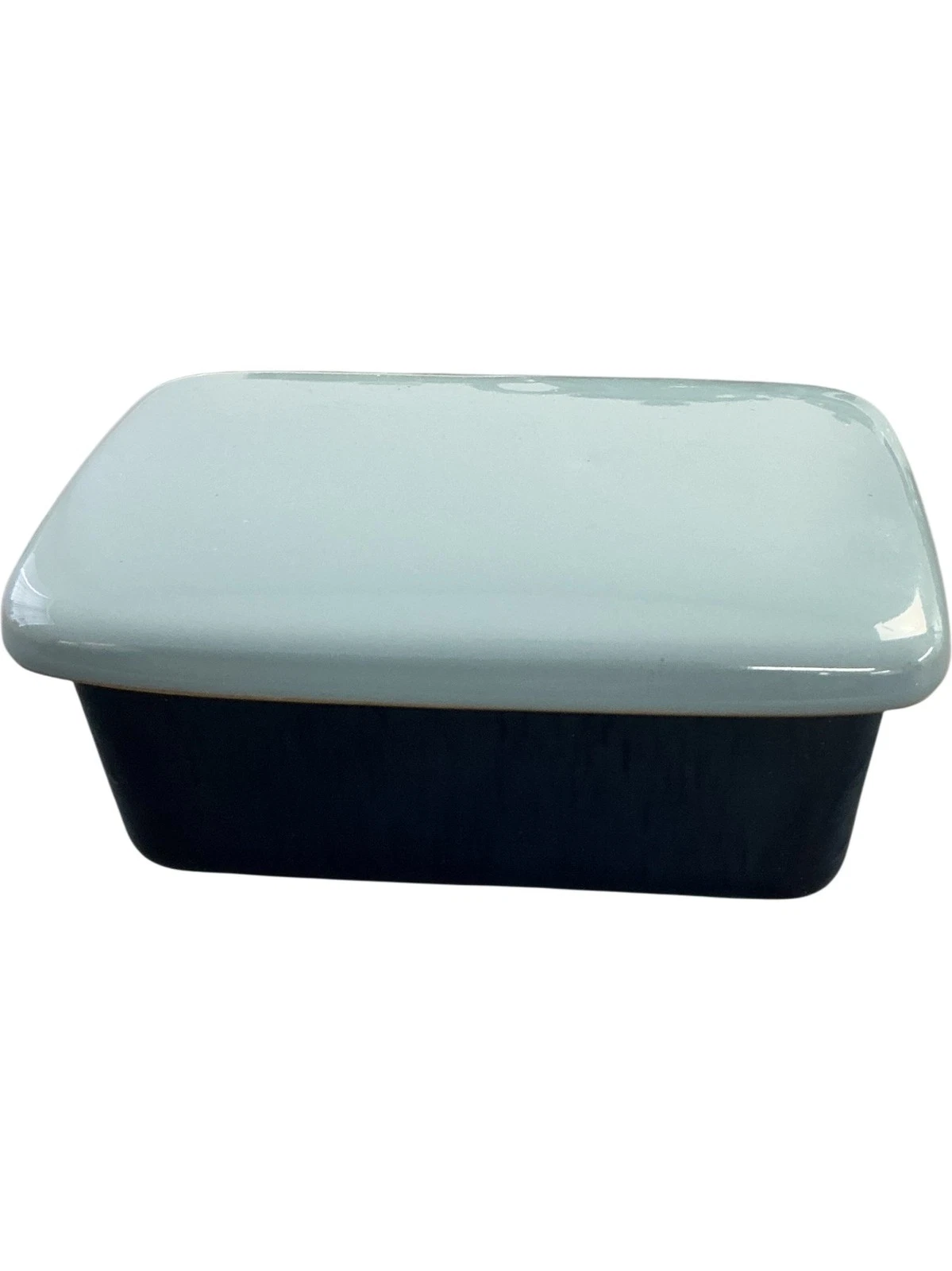 Denby Rectangular Butter Dish Ceramic Blue Lid Included Vintage Style
Opens in a new window or tab