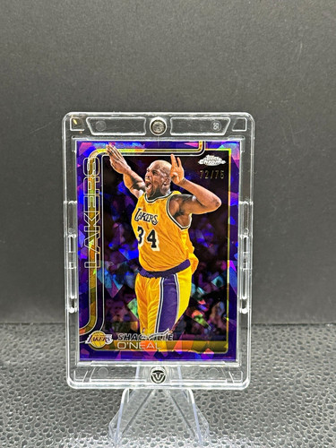 2025-26 Topps Chrome update Sapphire, Shaquille O'Neal #142 Purple Lakers /75