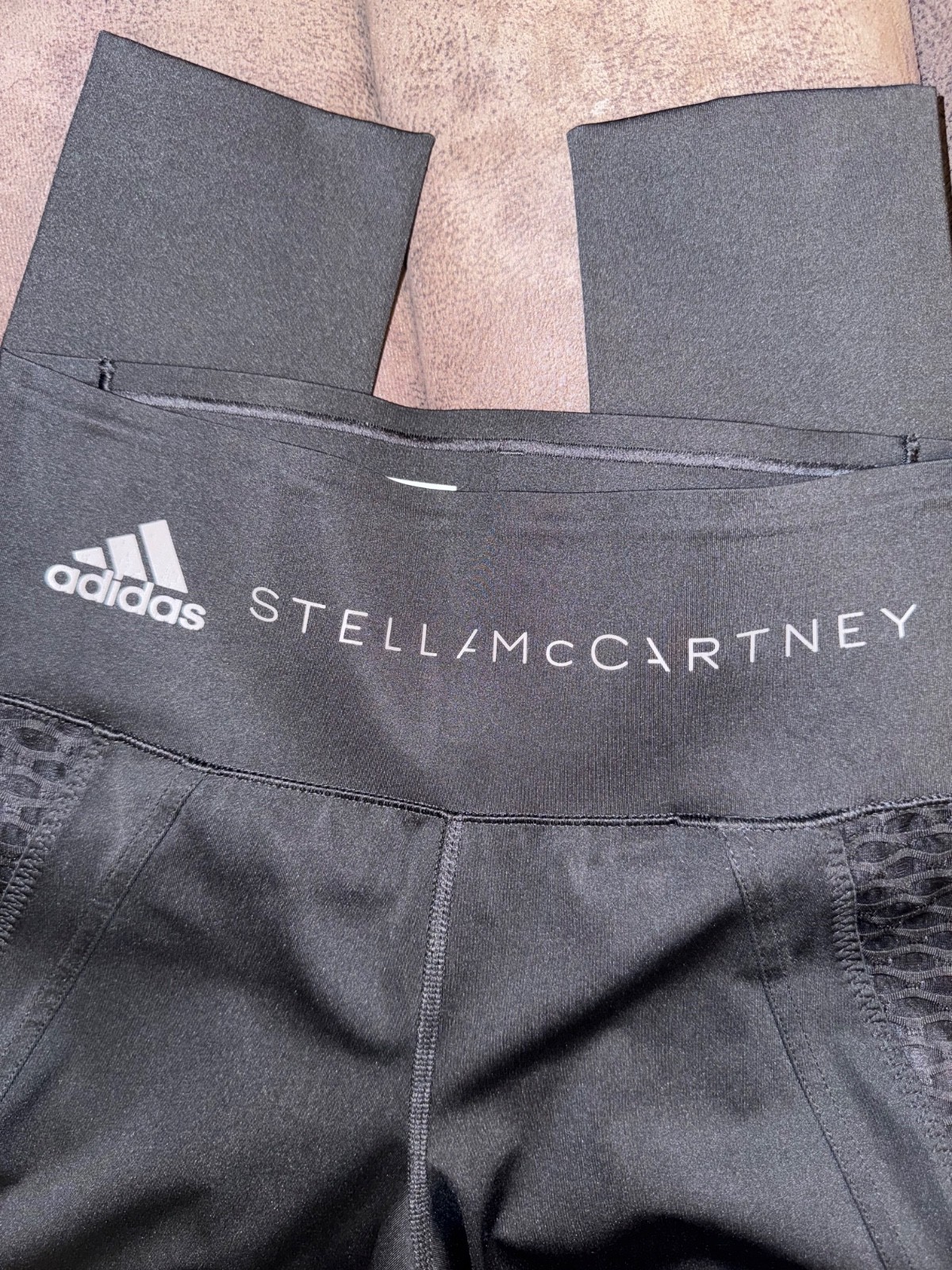 Stella McCartney x Adidas Stellasport Black Mesh Climacool Leggings Size XS image 2