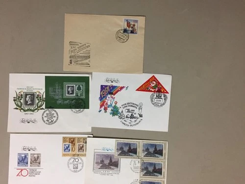 Five Russia fdc with SS,triangle stamp,Pair stamps