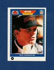 SAM WYCHE 1991 Workman Mini NFL Pro Set Book Insert Card #72 Bengals READ!