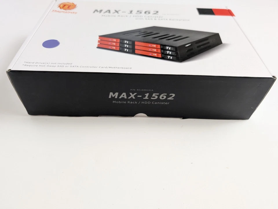 Thermaltake MAX-1562 Mobile Rack HDD Canister 6-Bay 2.5" SAS SATA SSD Enclosure - Image 2 of 4