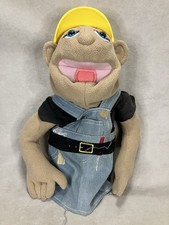 Melissa and Doug HAND PUPPET Construction Worker Hard Hat no stick