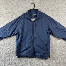 Nike Mens Vintage Lined Windbreaker Track Jacket Navy Blue Full Zip XL