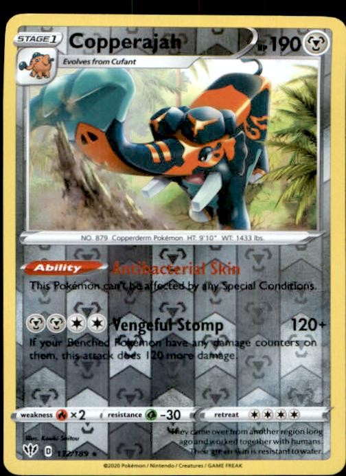 Copperajah 132/189 Rare Darkness Ablaze Reverse Holo NM