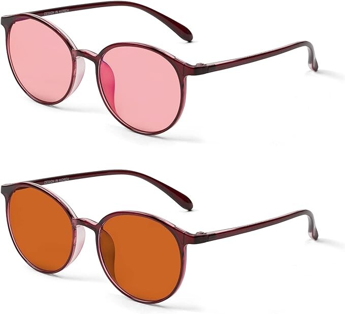 FL-41 Rose & FL-60 Brown - Blue Light Glasses for Migraine Light Sensitivity
