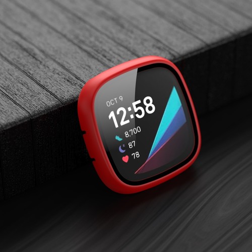 360 Full Cover Szkło hartowane do Fitbit Versa 3 Sense PC Matowe etui Pokrowiec na zegarek - Zdjęcie 10 z 20
