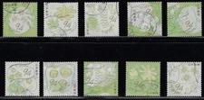 Japan 2023 Flowers in Daily Life 94Y Complete Used Set Sc# 4694 a-j