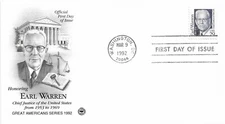 STAMP US SCOTT 2184 "Earl Warren" 29 CENT 1982 FDC - B