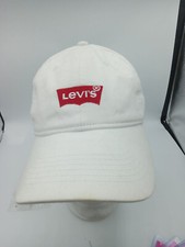 Levis Youth Classic Logo Adjustable Baseball Cap Hat One Size White Red