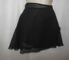 Eurotard One Size Women's Georgette Ballet Dance Wrap Skirt black 10362