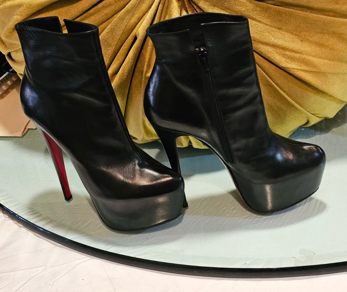 Christian louboutin hotsell bootie heels