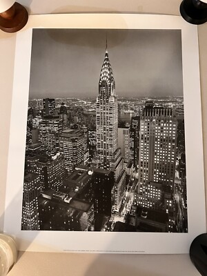 Chrysler Building New York City 16x20  Poster Photograph Art Deco 1998 Original