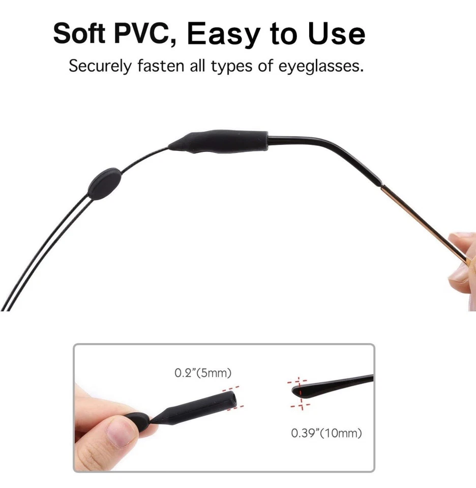 Adjustable Glasses Straps - 4 Pack Universal Strap Chain, Eyeglass Retainer - Image 2 of 4