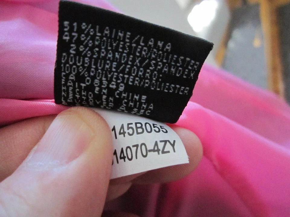 TRAJE PANTALÓN ANNE KLEIN CON FORRO ROSA TALLA 12 - MEDIDAS ABAJO Foto 4 de 4