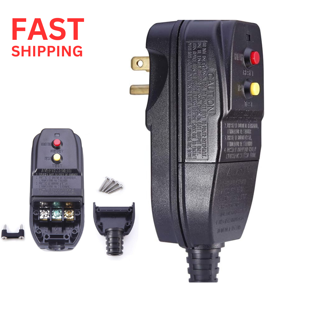 GFCI Replacement Plug for Pressure Washer Pool Pump 15Amp 3 Prong