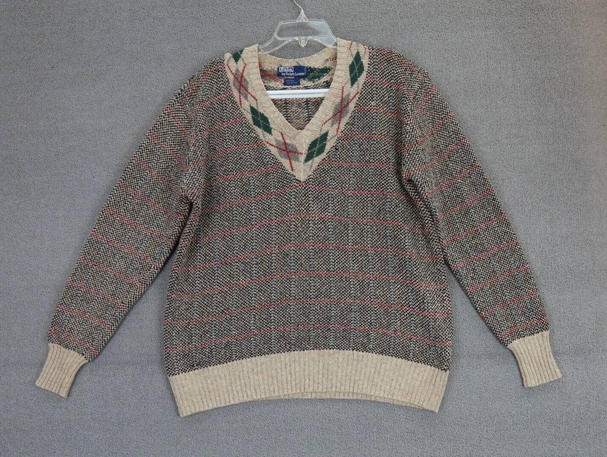 Vintage Polo Ralph Lauren Cricket Silk Blend Sweater V-Neck Tennis XL