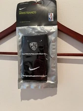 Nike NBA Dri Fit Performance Wristbands Brooklyn Nets Black OSFA New Set Of 2