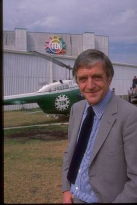 TV presenter Michael Parkinson outside the Network 10 studios in S - TV Photo