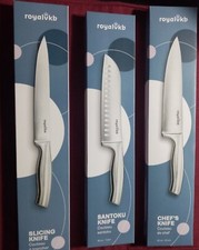 Couteau cuisine à trancher+chef+ santoku+ office+utility+ciseaux royalvkb lot 7p
