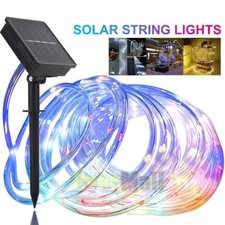 100LED 39FT Solar Rope Tube String Strip Lights Outdoor Garden Lamp Waterproof