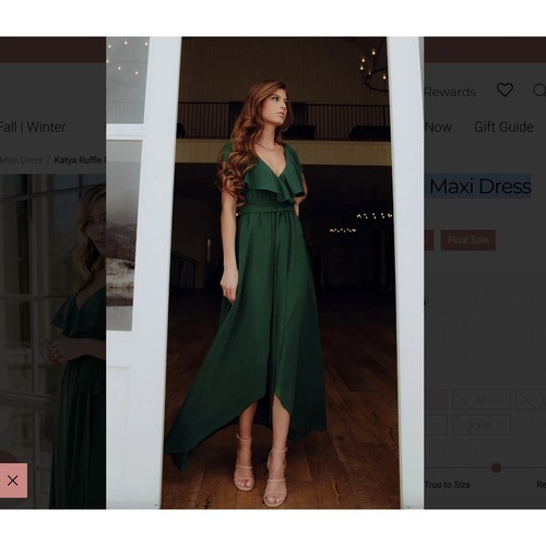 NWT Sold Out Baltic Born Katya Ruffle Maxi Dress Evergreen Emerald XXXL - Picture 10 of 11