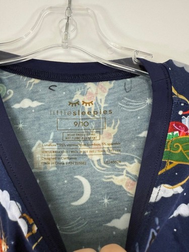 Little Sleepies Santa’s Sleigh Pajama TOP Size 9/10 NWT - Picture 5 of 5