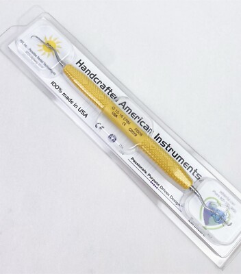 PDT R008 Gracey 15-16 ER Extended Reach Mini Dental Scaler Yellow Rigid Handle