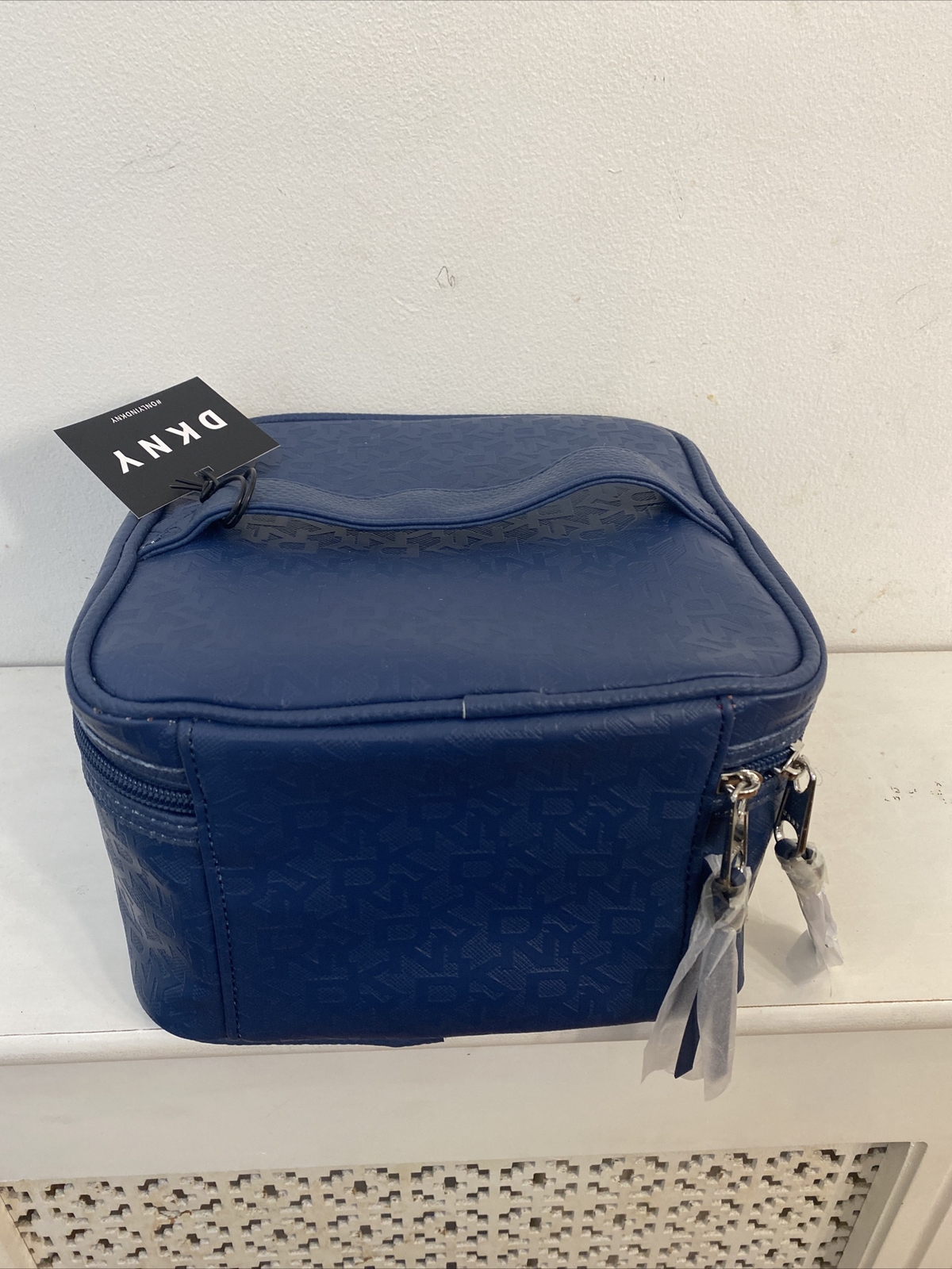 DKNY Signature Exclusive Train Case / Vanity Bag Blue BNWT. eBay