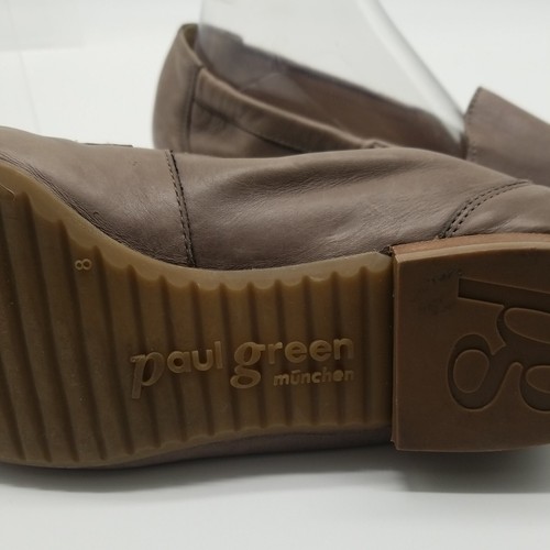 Paul Green Munchen Gray Soft Leather Loafers Mens Sz 8 Made In Austria - Picture 7 of 9