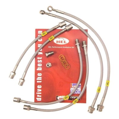 Stainless Braided Brake Lines HEL for Audi 80 Avant Quattro 2.6 1993-1995