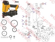 Bostitch Roofing Nailer RN46-1 Head Valve + Complete O-ring Kit