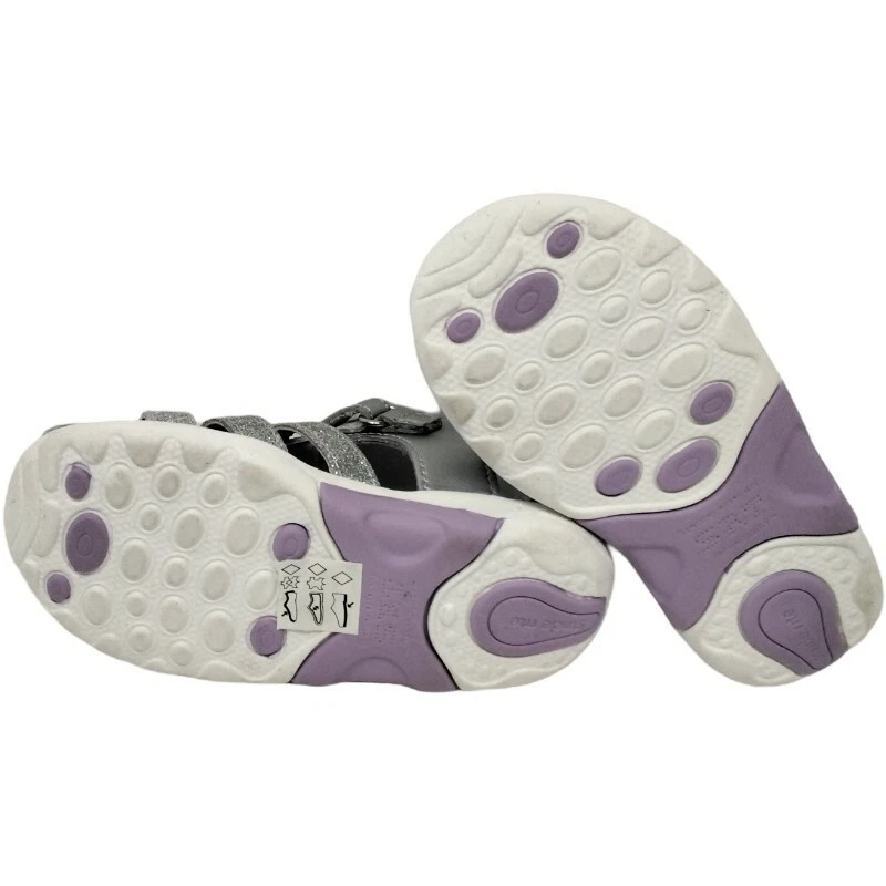 Stride Rite SRT Luna Toddler Shoe Girls Size 6.5 Sandals Silver Purple NWB - Image 2 of 3
