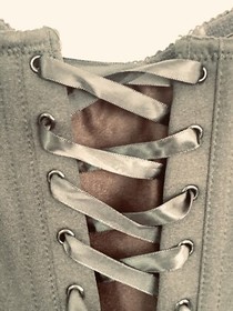 Fredericks Of Hollywood Espresso Chocolate Brown Embellish Lace Corset, 32 **NWT