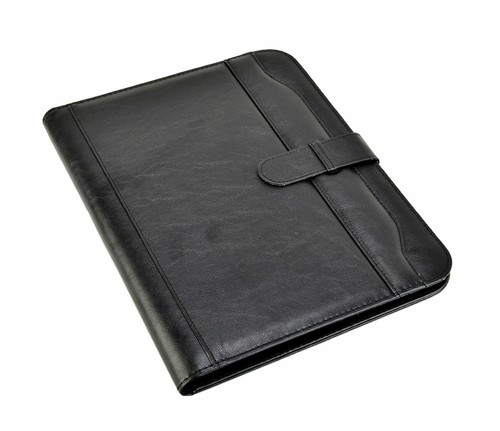 Black A4 Conference Folder Executive Portfolio Case With closure Belt - CL-662 - Picture 2 of 3