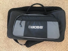Boss guitar effects pedals with boss large padded carrying case and cables