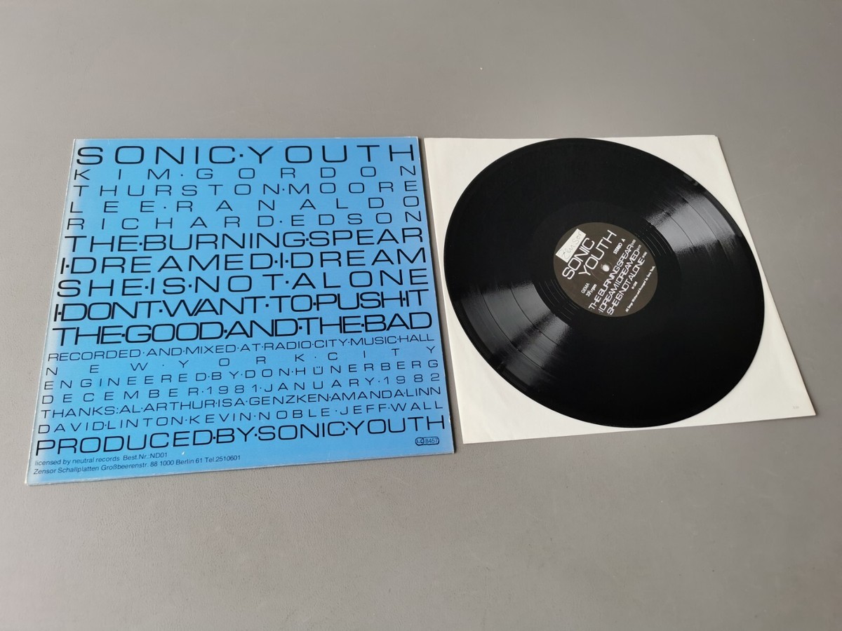SONIC YOUTH black Vinyl LP Sonic Youth (1984 Zensor Records