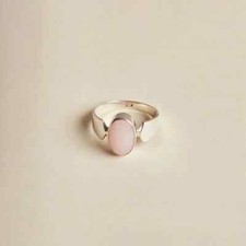 Solid 925 Sterling Silver Rose Quartz Ring Gemstone Jewlry Gift For Her A 39