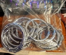 Lot Of 12 Chrome Zinc Shower Curtain Rings