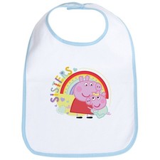 CafePress Peppa Pig: Sisters Cute Cloth Baby Bib, Toddler Bib 1247844233 