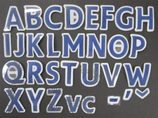 2007 - 2013 OFFICIAL SPORTING ID LEXTRA NAVY PLAYER SIZE SHIRT LETTERS 53MM