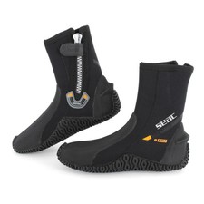 SEAC Unisex-Adult Basic Hd 5mm Neoprene Black Wetsuit Scuba Diving Boots with Si