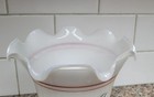 Vtg Fixture Ceiling Fan Lily Lamp Shade Bell Rose White Glass Globe Barn Cottage — photo 5