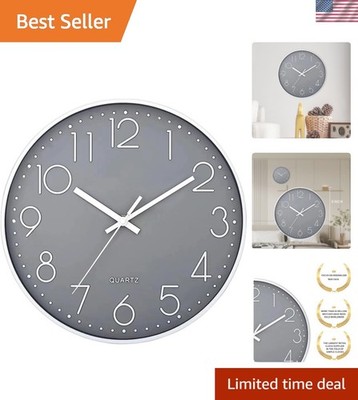 Wall Clock 9 Inch Battery Operated Silent Non-Ticking Wall Clock Modern Quartz