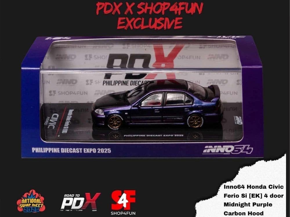 ホンダ・シビック・フェリオ Si (EK) 4ドア(ミッドナイトパープル) Honda Civic Ferio Si (EK) 4-Door (Midnight Purple) Brand New From