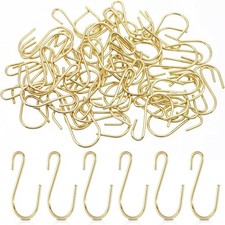 60 Stück Kleine S Haken Gold Edelstahl S Haken Zum Einhängen 2,6 cm Metall Mini 