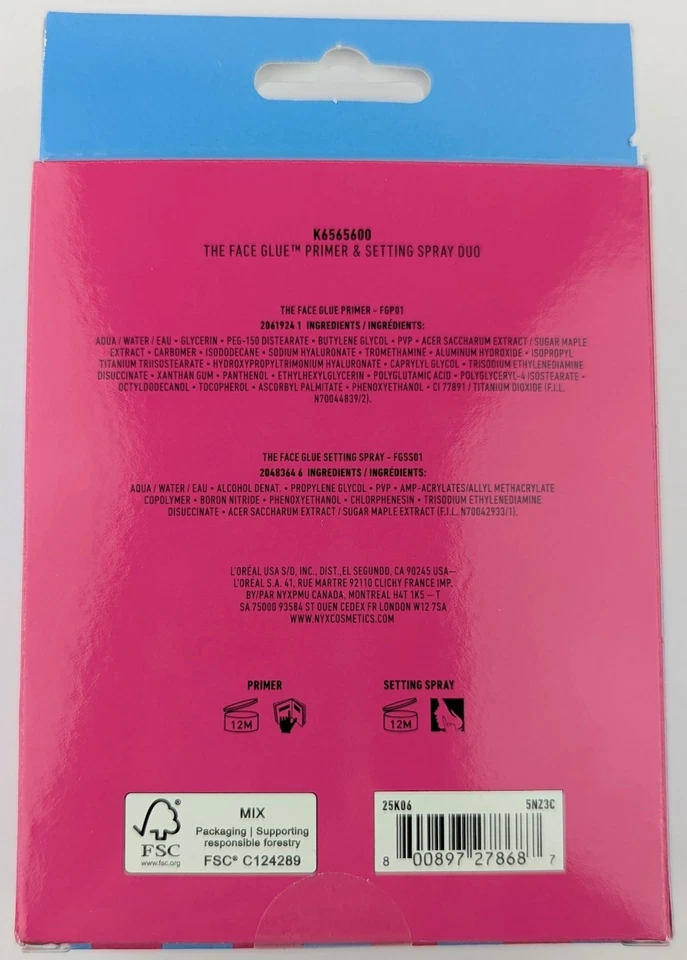 NYX The Face Glue Primer & Setting Spray Duo Mini Set - Image 2 of 2