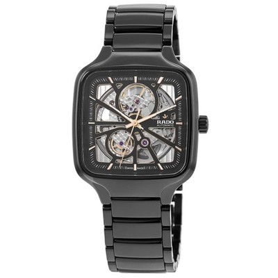 New Rado True Square Automatic Open Heart Black Dial Unisex Watch R27086162