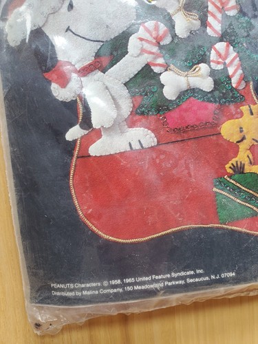 Kit de Medias de Navidad Vintage Malina Holiday Peanuts Snoopy Joyas Dulce Árbol - Imagen 2 de 4